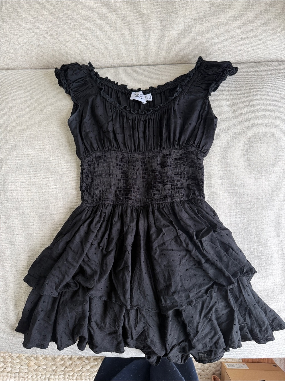 Princess Polly Black Smocked Waist Romper Dress